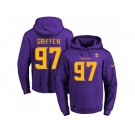 Nike Minnesota Vikings #97 Everson Griffen Purple(Gold No.) Name & Number Pullover NFL Hoodie