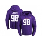 Nike Minnesota Vikings #98 Linval Joseph Purple Name & Number Pullover NFL Hoodie