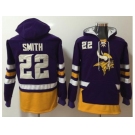 Nike Vikings #22 Harrison Smith Purple Gold Name & Number Pullover NFL Hoodie