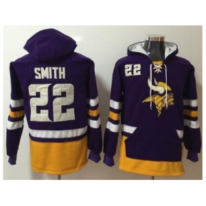 Nike Vikings #22 Harrison Smith Purple Gold Name & Number Pullover NFL Hoodie