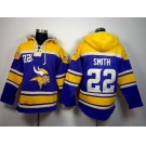 nike nfl jerseys minnesota vikings #22 smith yellow-purple[pullover hooded sweatshirt]