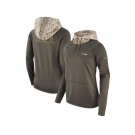 Women Minnesota Vikings Nike Olive Salute to Service Performance Pullover Hoodie