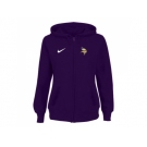 Women Minnesota Vikings Stadium Rally Full Zip Hoodie Purple