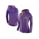 Women Nike Minnesota Vikings Full-Zip Performance Hoodie Purple_1