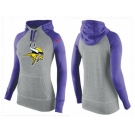 Women Nike Minnesota Vikings Performance Hoodie Grey & Purple_2