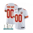 Men's Kansas City Chiefs Customized White Vapor Untouchable Custom Limited Super Bowl LIV Bound Football Jersey