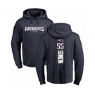 Football New England Patriots #55 John Simon Navy Blue Backer Pullover Hoodie