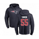 Football New England Patriots #55 John Simon Navy Blue Name & Number Logo Pullover Hoodie