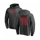 Football New England Patriots #75 Ted Karras Ash One Color Pullover Hoodie