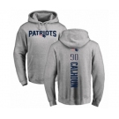 Football New England Patriots #90 Shilique Calhoun Ash Backer Pullover Hoodie