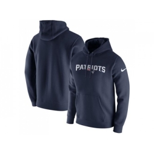 Men New England Patriots Nike Navy Club Fleece Pullover Hoodie