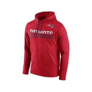 Men's New England Patriots Nike Sideline Circuit Red Pullover Hoodie