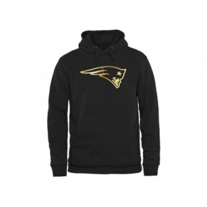 Men's New England Patriots Pro Line Black Gold Collection Pullover Hoodie