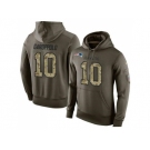 NFL Men's Nike New England Patriots #10 Jimmy Garoppolo Stitched Green Olive Salute To Service KO Performance Hoodie