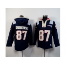 New England Patriots #87 Rob Gronkowski Navy Blue Player Winning Method Pullover Hoodie