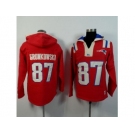 New England Patriots #87 Rob Gronkowski red Player Winning Method Pullover Hoodie