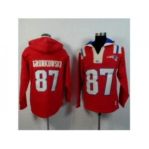 New England Patriots #87 Rob Gronkowski red Player Winning Method Pullover Hoodie