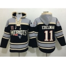 Nike New England Patriots #11 Julian Edelman Navy Blue Sawyer Hooded Sweatshirt NFL Hoodie