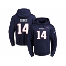 Nike New England Patriots #14 Brandin Cooks Navy Blue Name & Number Pullover NFL Hoodie