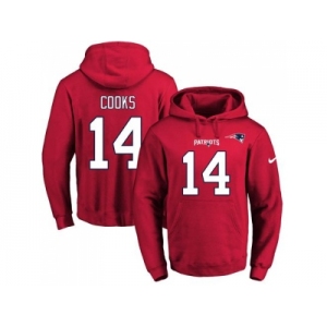 Nike New England Patriots #14 Brandin Cooks Red Name & Number Pullover NFL Hoodie