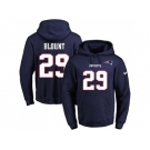 Nike New England Patriots #29 LeGarrette Blount Navy Blue Name & Number Pullover NFL Hoodie