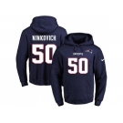 Nike New England Patriots #50 Rob Ninkovich Navy Blue Name & Number Pullover NFL Hoodie