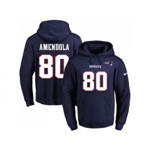 Nike New England Patriots #80 Danny Amendola Navy Blue Name & Number Pullover NFL Hoodie