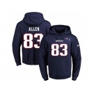 Nike New England Patriots #83 Dwayne Allen Navy Blue Name & Number Pullover NFL Hoodie