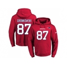 Nike New England Patriots #87 Rob Gronkowski Red Name & Number Pullover NFL Hoodie