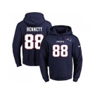 Nike New England Patriots #88 Martellus Bennett Navy Blue Name & Number Pullover NFL Hoodie