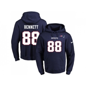 Nike New England Patriots #88 Martellus Bennett Navy Blue Name & Number Pullover NFL Hoodie