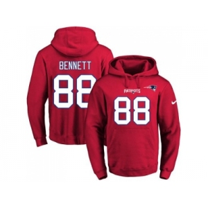 Nike New England Patriots #88 Martellus Bennett Red Name & Number Pullover NFL Hoodie