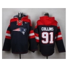 Nike New England Patriots #91 Jamie Collins Navy Blue Player Pullover NFL Hoodie