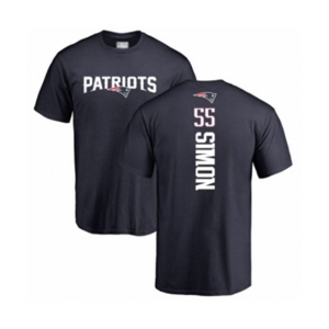 Football New England Patriots #55 John Simon Navy Blue Backer T-Shirt