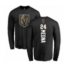 Hockey Vegas Golden Knights #24 Jaycob Megna Black Backer Long Sleeve T-Shirt