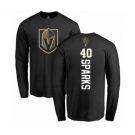 Hockey Vegas Golden Knights #40 Garret Sparks Black Backer Long Sleeve T-Shirt