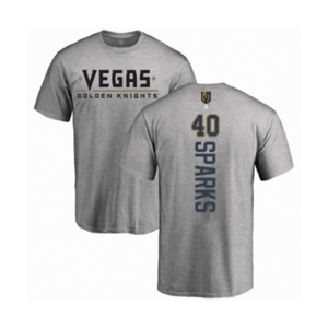 Hockey Vegas Golden Knights #40 Garret Sparks Gray Backer T-Shirt