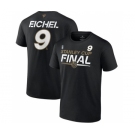 Men's Vegas Golden Knights #9 Jack Eichel Black 2023 Stanley Cup Final Authentic Pro Name & Number T-Shirt