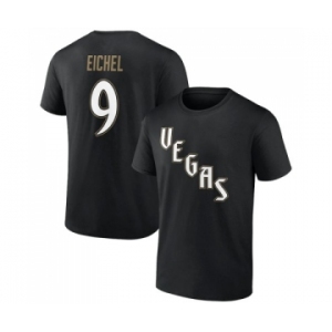 Men's Vegas Golden Knights #9 Jack Eichel Black T-Shirt