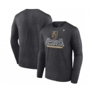 Men's Vegas Golden Knights Heather Charcoal 2023 Western Conference Champions Locker Room Long Sleeve T-Shirt