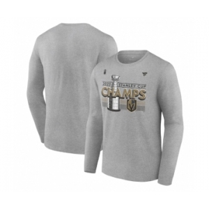 Men's Vegas Golden Knights Heather Gray 2023 Stanley Cup Champions Locker Room Long Sleeve T-Shirt
