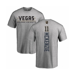 NHL Adidas Vegas Golden Knights #11 Curtis McKenzie Gray Backer T-Shirt