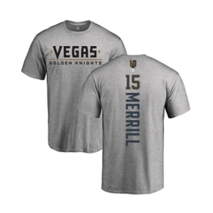 NHL Adidas Vegas Golden Knights #15 Jon Merrill Gray Backer T-Shirt