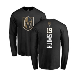 NHL Adidas Vegas Golden Knights #19 Reilly Smith Black Backer Long Sleeve T-Shirt