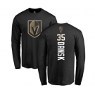 NHL Adidas Vegas Golden Knights #35 Oscar Dansk Black Backer Long Sleeve T-Shirt