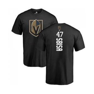 NHL Adidas Vegas Golden Knights #47 Luca Sbisa Black Backer T-Shirt