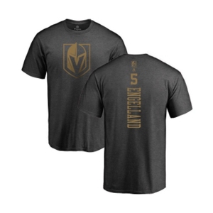 NHL Adidas Vegas Golden Knights #5 Deryk Engelland Charcoal One Color Backer T-Shirt