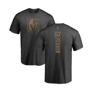 NHL Adidas Vegas Golden Knights #57 David Perron Charcoal One Color Backer T-Shirt