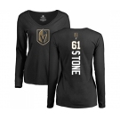 Hockey Women's Vegas Golden Knights #61 Mark Stone Black Backer Slim Fit Long Sleeve T-Shirt