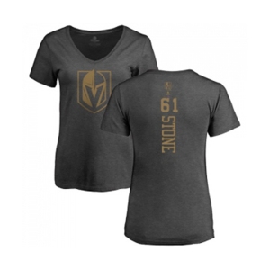 Hockey Women's Vegas Golden Knights #61 Mark Stone Charcoal One Color Backer T-Shirt